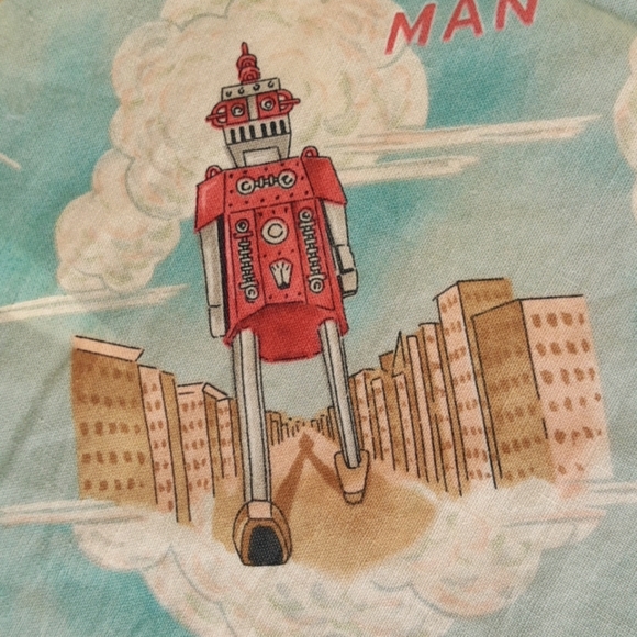 Vintage EC Star Robot Man Cotton Short Sleeve Sml - Picture 9 of 11